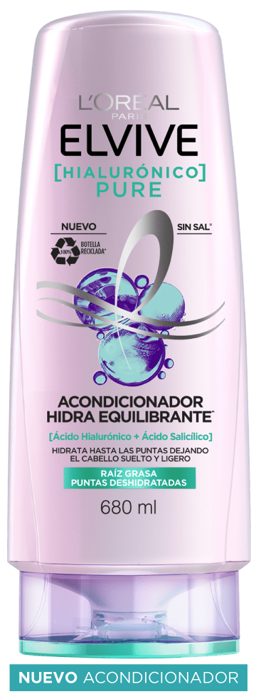 Shampoo Elvive Hialurónico Pure control grasa